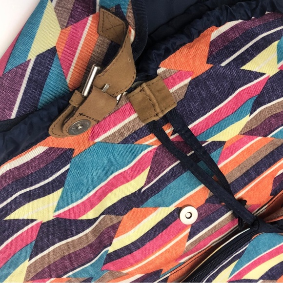 Roxy Multicolor Abstract Large Bookbag Backpack - Picture 9 of 14